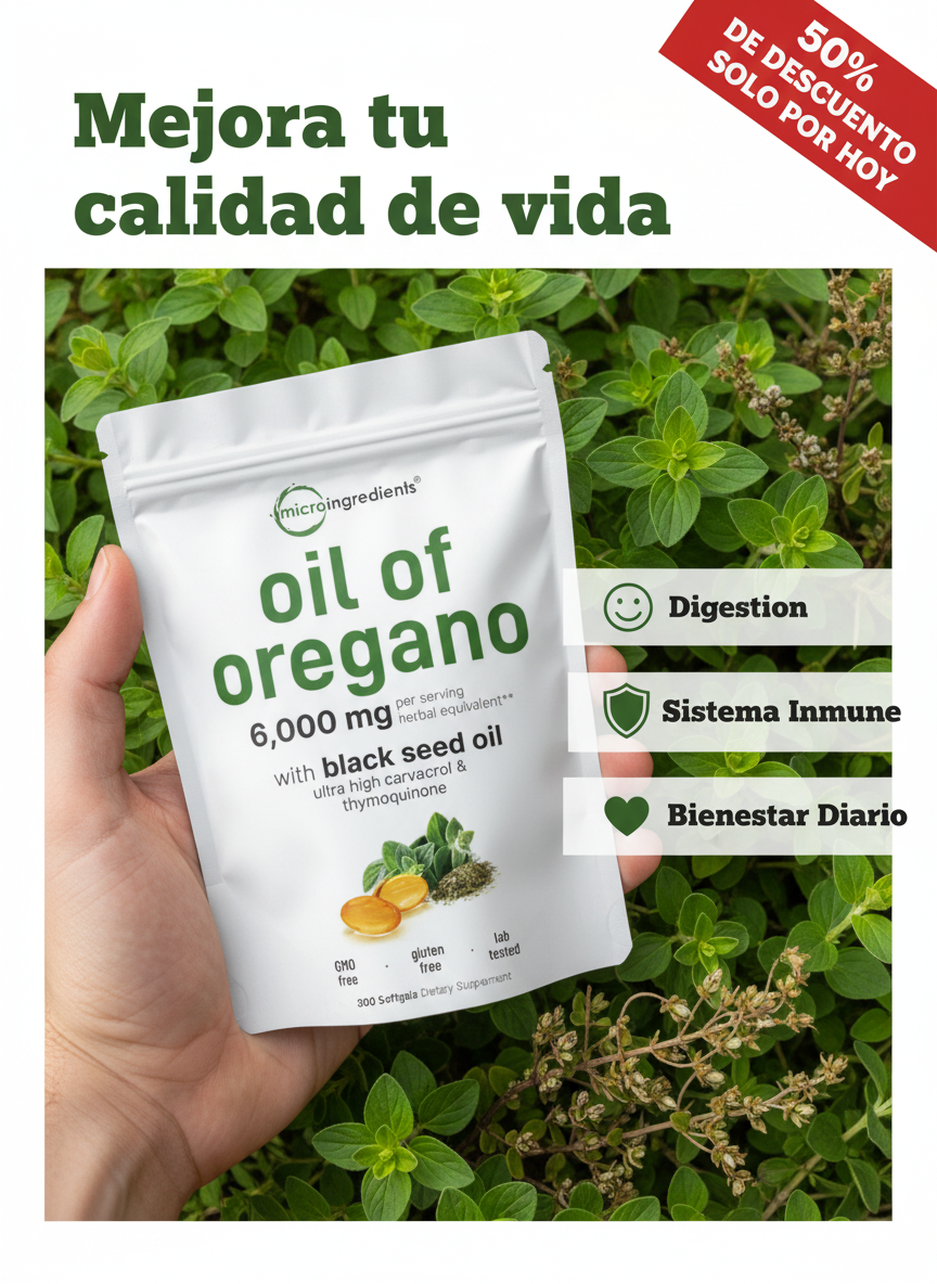 Cápsulas Aceite de Orégano - Mejora tu día a día